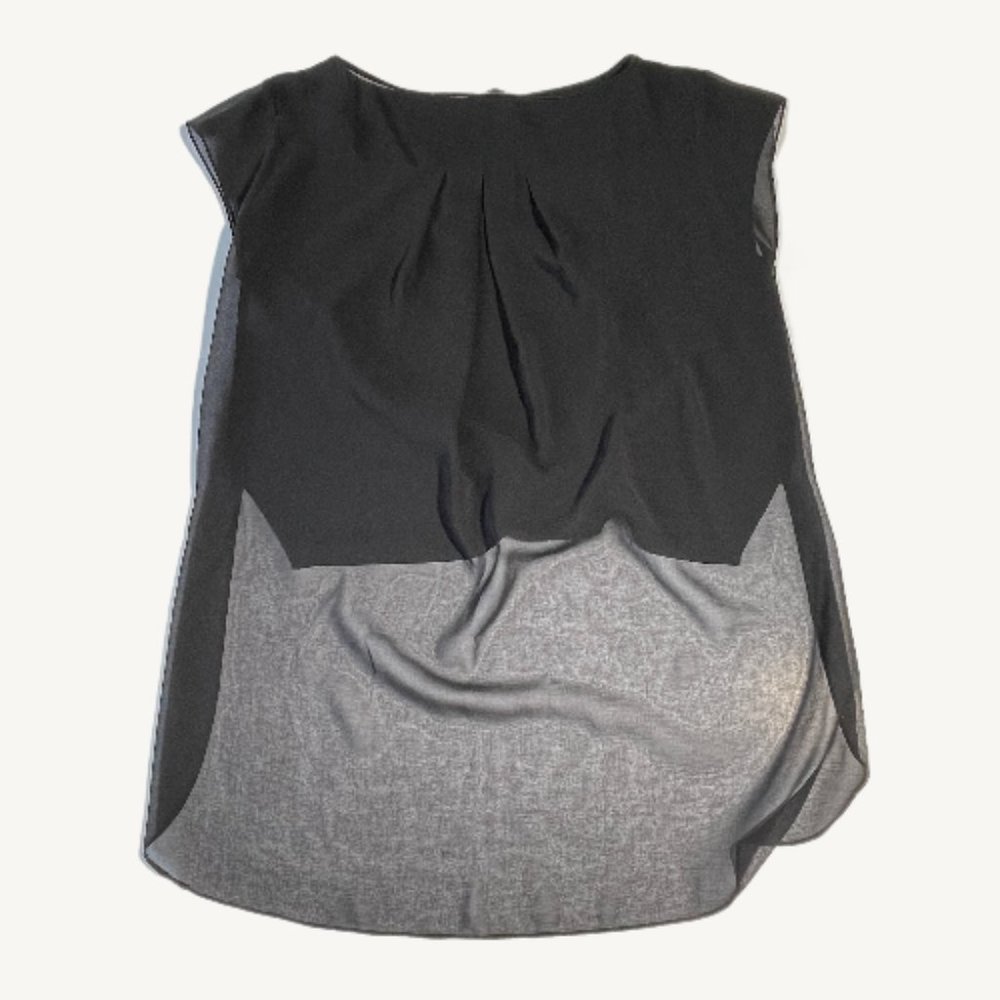 Zara Black Lightweight High/Low Back T-Shirt Sleeve Top Size Extra Small